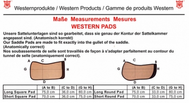 Mattes Rio Pecos Western Pad System (Lammfellpaneele)