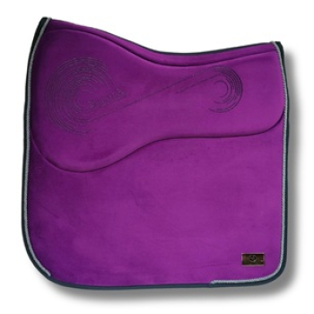 Samt purple Einfass dunkelgrau Kordel silber