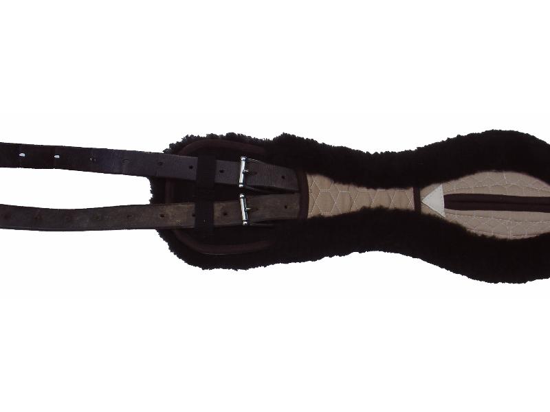 120 cm Sattelgurt "ATH Evolution" aus Leder anatom.geformt neu hellbraun 